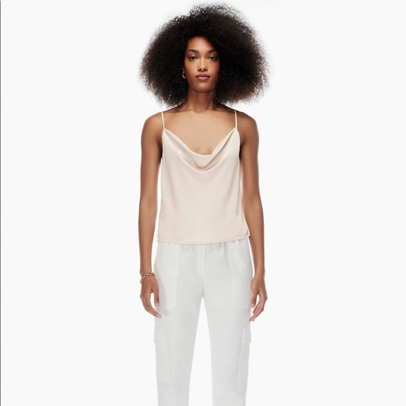 Aritzia Babaton Cowlneck Camisole Bark Brown size L - Picture 3 of 3